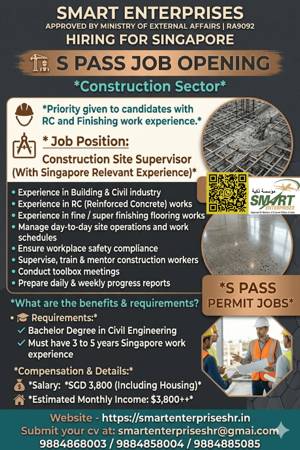Singapore Construction Site Supervisor Jobs 2026