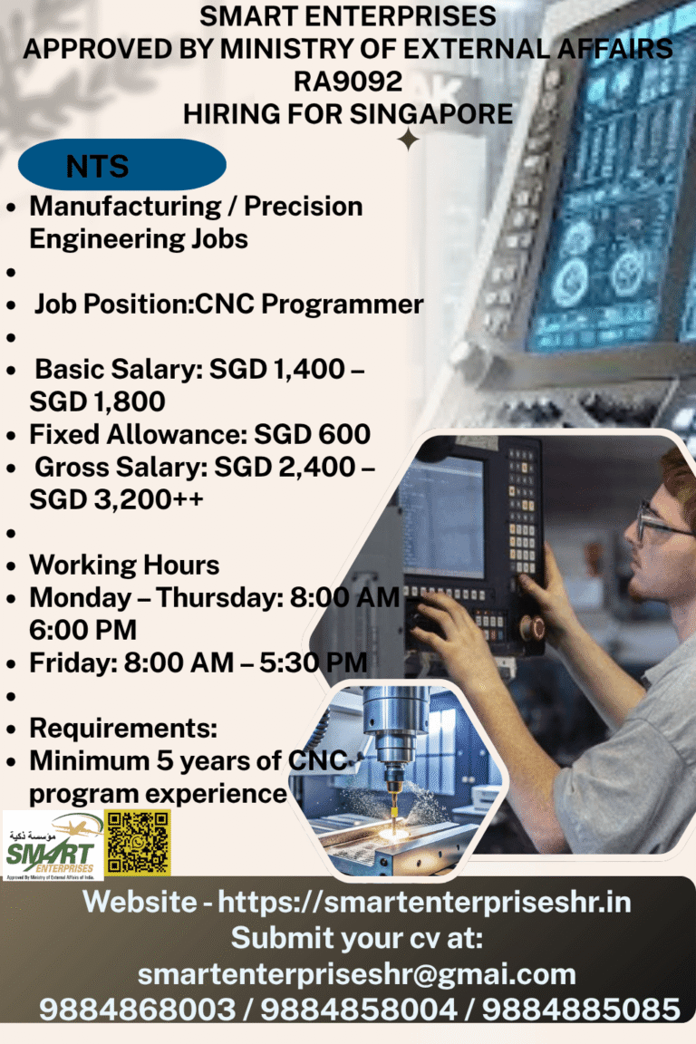 CNC Programmer Jobs in Singapore 2026