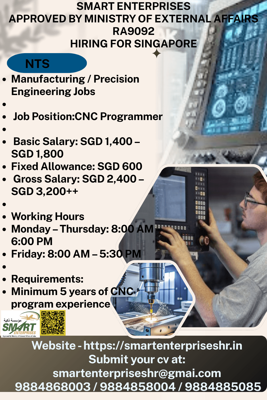 CNC Programmer Jobs in Singapore 2026