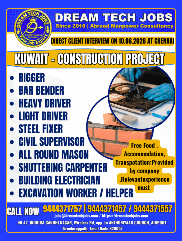 Kuwait Construction Project Jobs 2026 