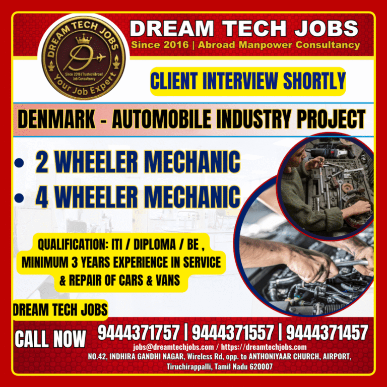 Denmark Automobile Industry Project Jobs 2026 – Client Interview Shortly | Apply Now