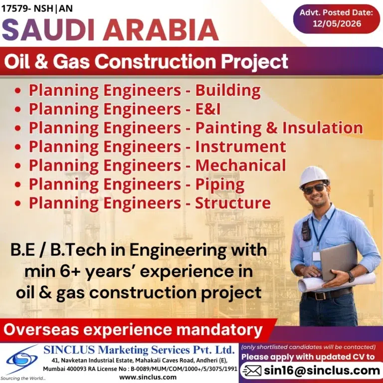 Saudi Arabia Oil & Gas Construction Project Jobs 2026