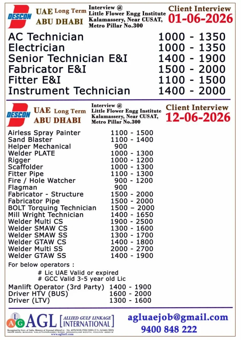 DESCON Abu Dhabi UAE Jobs 2026 – Excellent Long-Term Career Opportunities