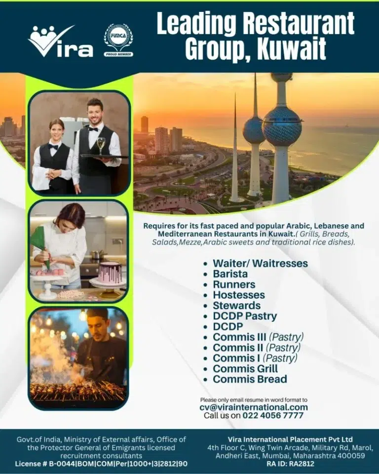 Kuwait Leading Restaurant Group Jobs 2026