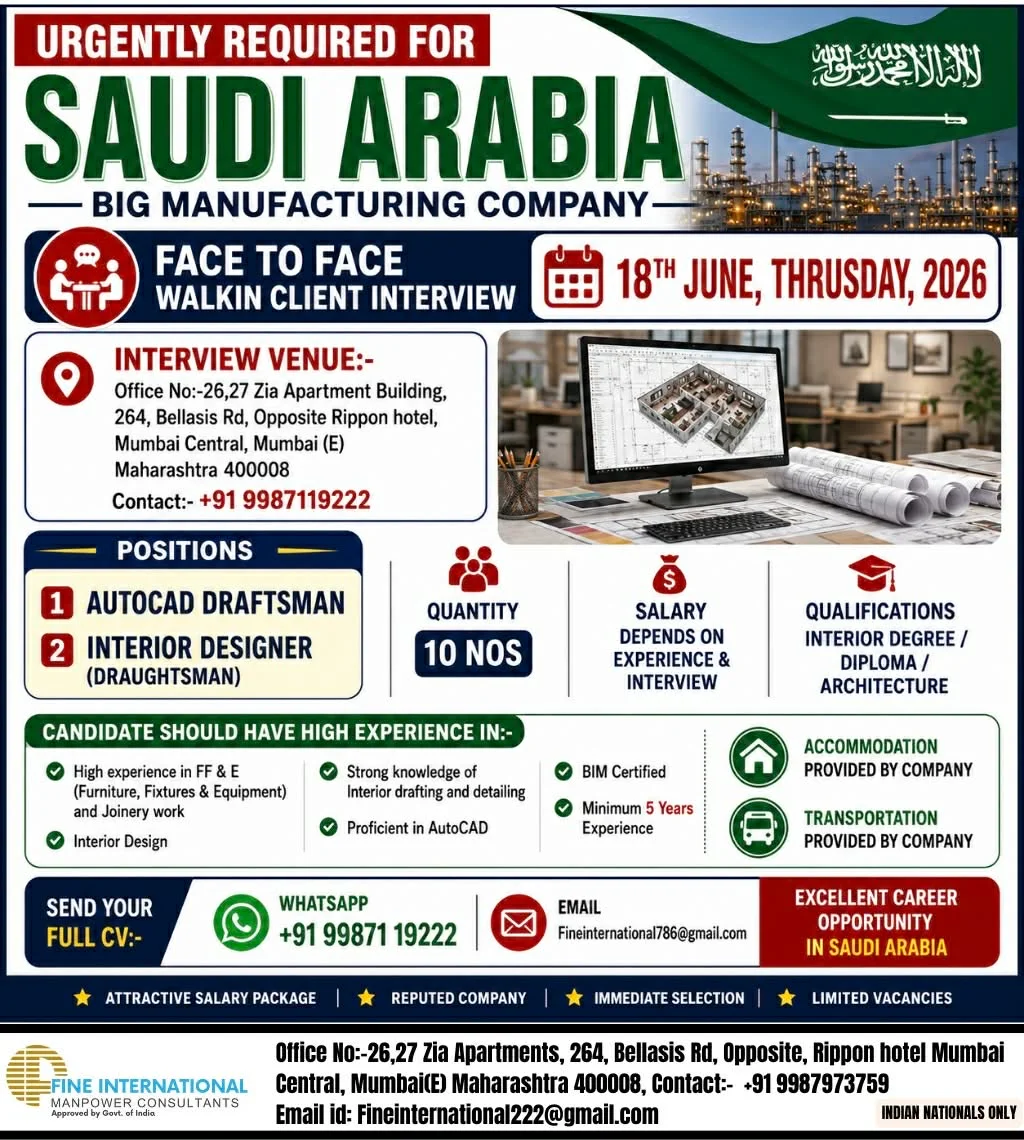 Saudi Arabia Fabrication & Welding Jobs 2026 – Online Interview | Free Food, Accommodation & Transportation