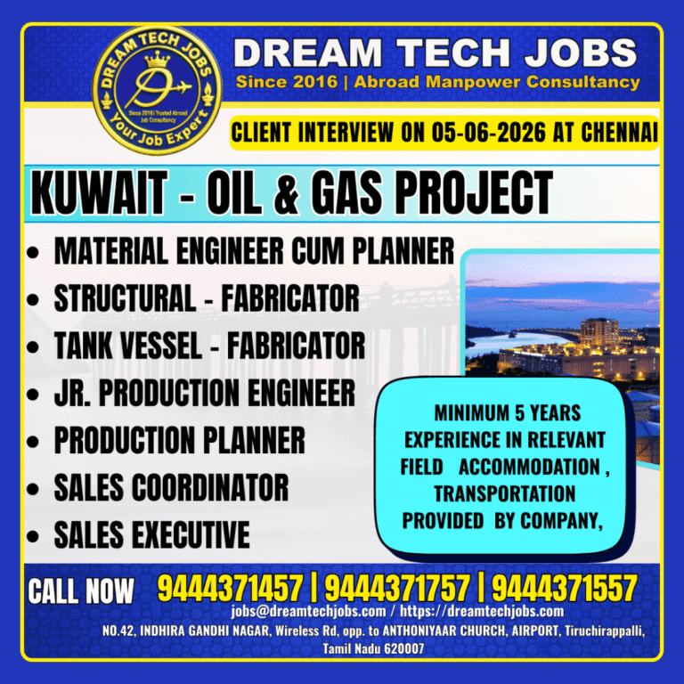 Kuwait Oil & Gas Project Recruitment 2026