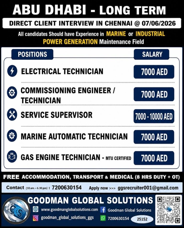 Abu Dhabi Long-Term Recruitment 2026 – Direct Client Interview