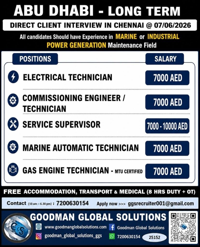 Abu Dhabi Long-Term Recruitment 2026 – Direct Client Interview