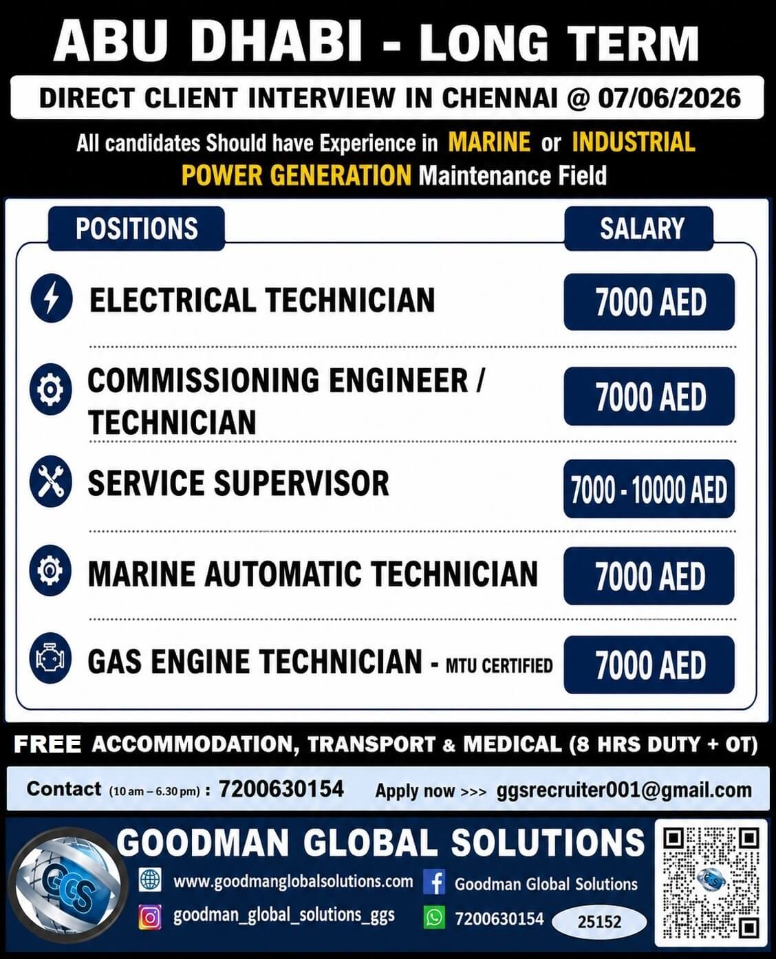 Abu Dhabi Long-Term Recruitment 2026 – Direct Client Interview