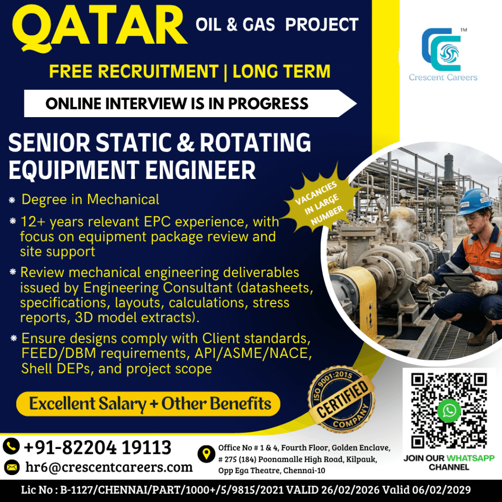 Qatar Oil & Gas Project Recruitment 2026