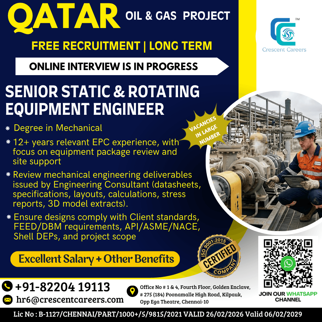 Qatar Oil & Gas Project Recruitment 2026