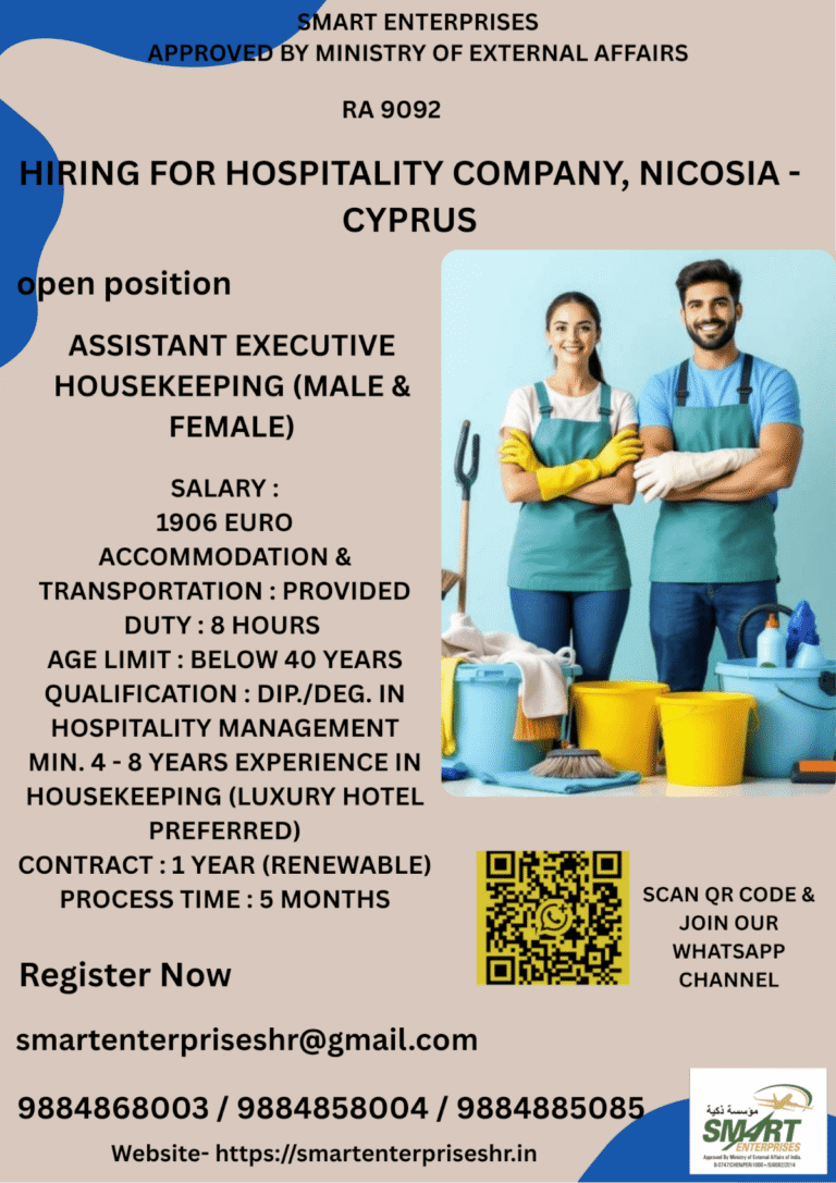 Cyprus Hospitality Company Recruitment 2026