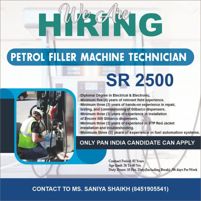 Petrol Filler Machine Technician Jobs in Saudi Arabia 2026