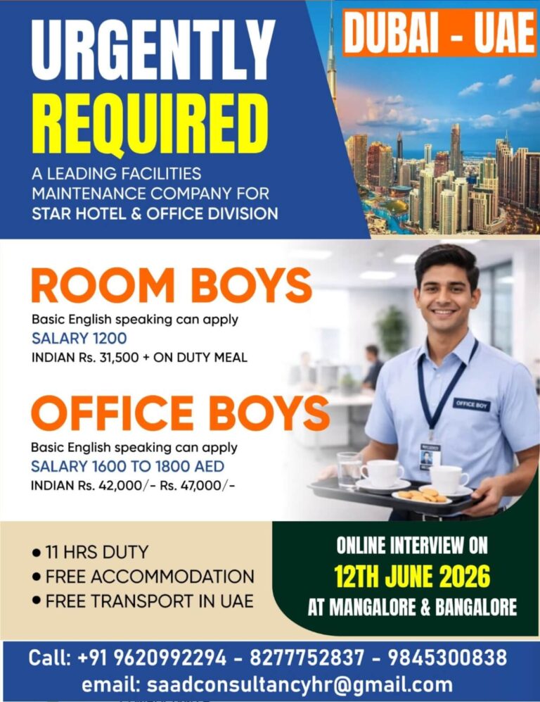 Dubai Facilities Maintenance Company Jobs 2026