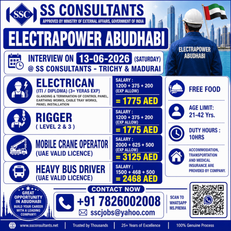 Electra Power Abu Dhabi Recruitment 2026 – Excellent UAE Career Opportunities