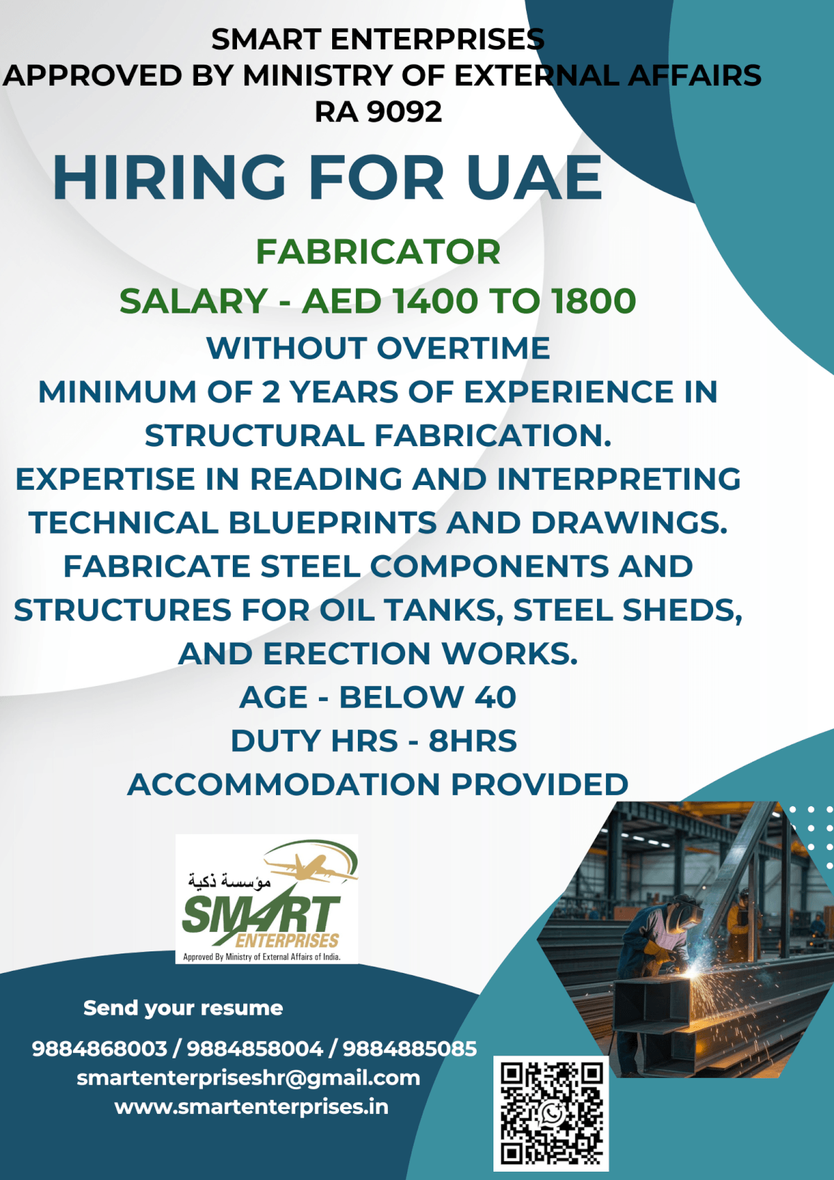 Fabricator Jobs in UAE 2026 – Immediate Hiring