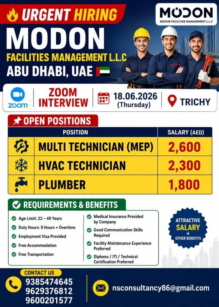 MODON Facilities Management Abu Dhabi Recruitment 2026