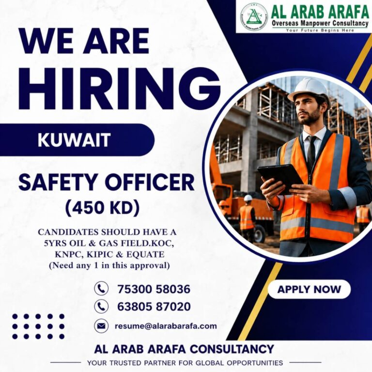 Kuwait Safety Officer Jobs 2026 – Excellent Opportunity in Oil & Gas Industry