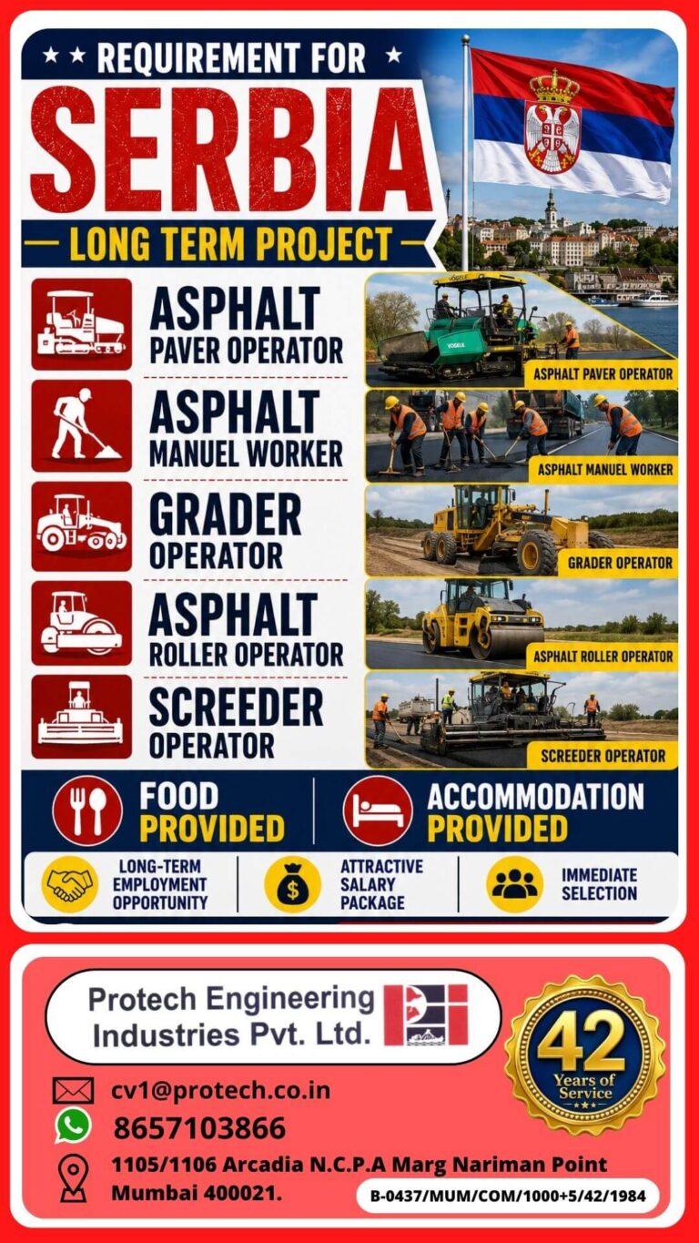 Serbia Asphalt Jobs 2026 – Immediate Selection for Long-Term Project