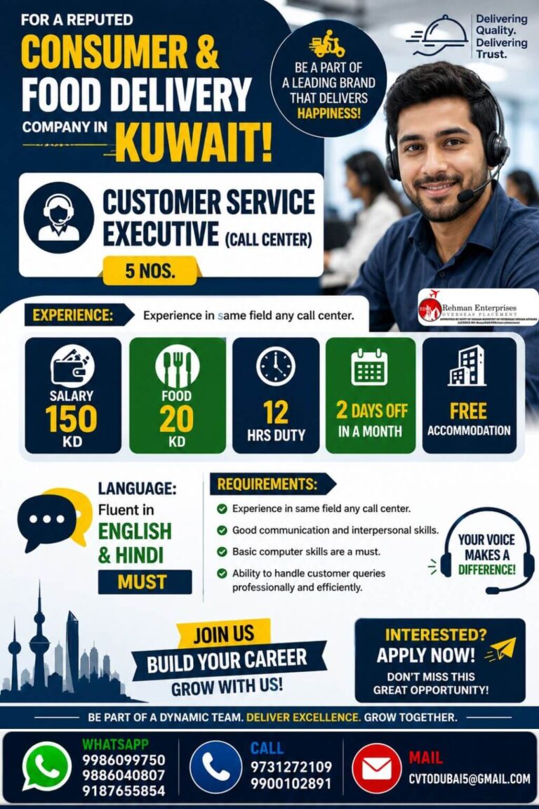 Customer Service Executive (Call Center) Jobs in Kuwait 2026 – Apply Now