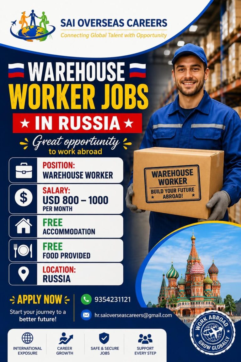 Warehouse Worker Jobs in Russia 2026 – Apply Now for Overseas Employment