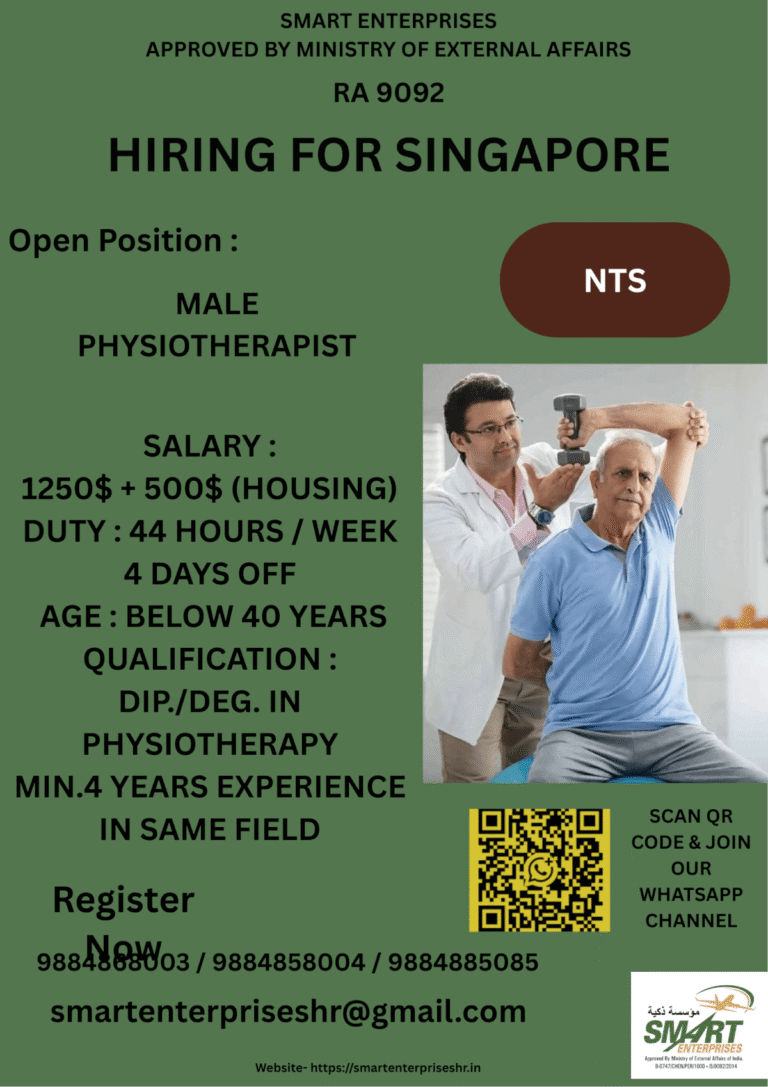 Male Physiotherapist Jobs in Singapore 2026 – Apply Now