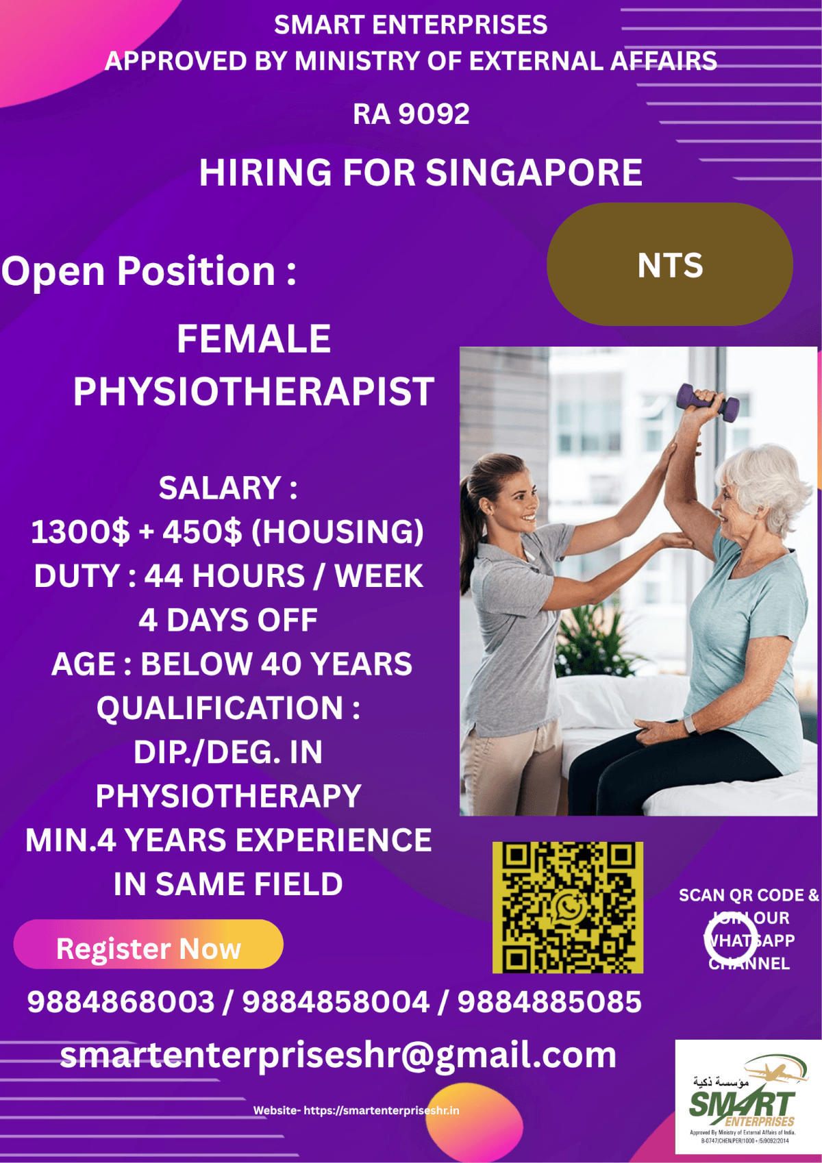 Female Physiotherapist Jobs in Singapore 2026 – Apply Now