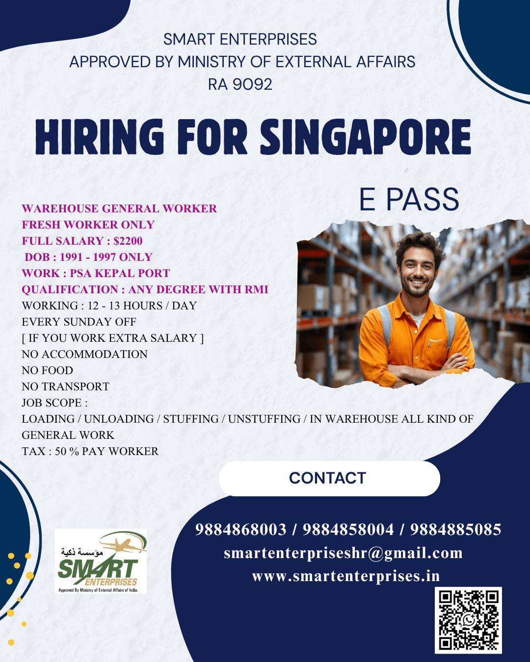 Warehouse General Worker Jobs in Singapore 2026 – E Pass Opportunity at PSA Keppel Port