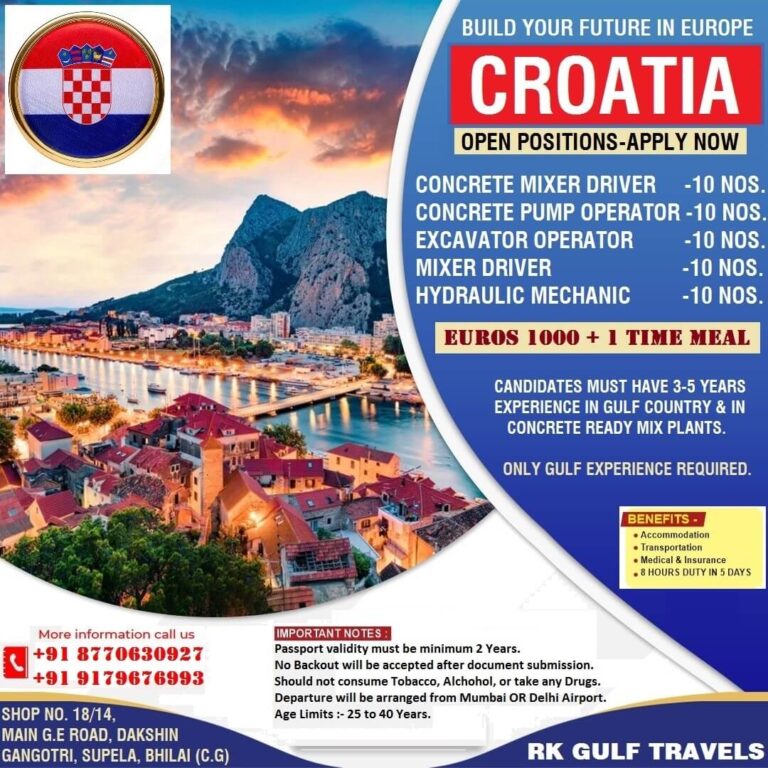 Croatia Ready Mix Plant Jobs 2026 – Apply for Driver, Operator & Mechanic Vacancies
