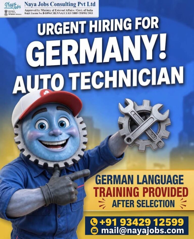 Germany Auto Technician Jobs 2026 – Urgent Hiring with German Language Training