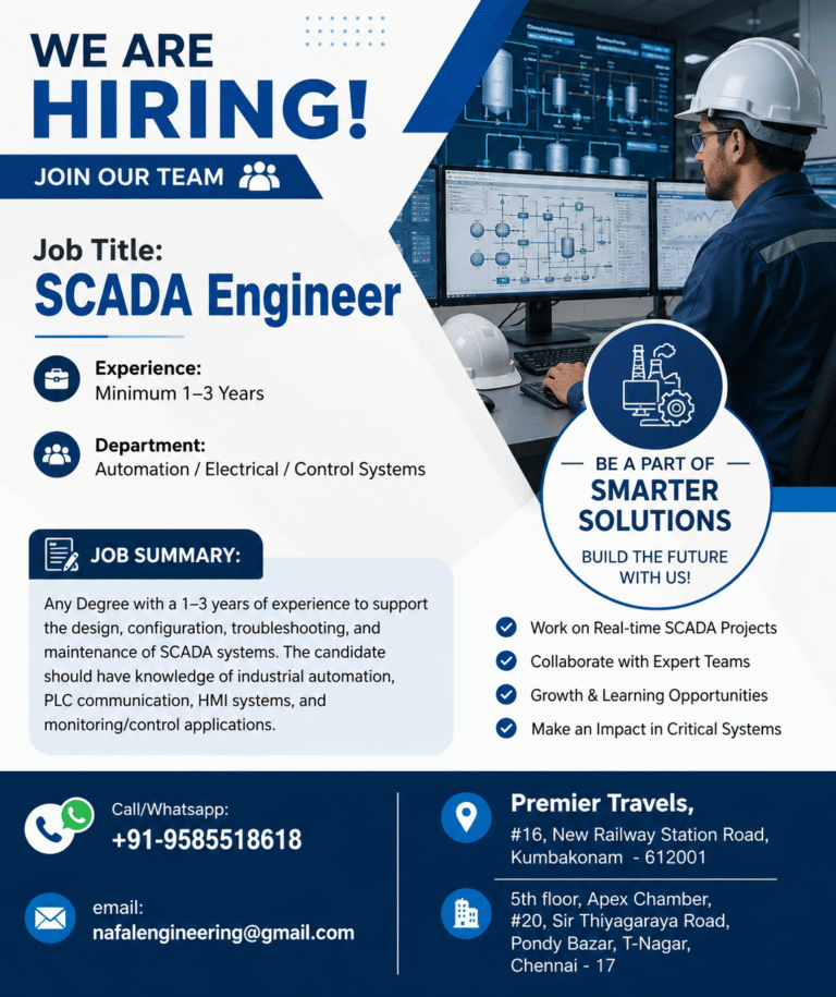 SCADA Engineer Job Vacancy 2026 – Apply Now