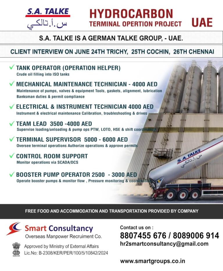 S.A. TALKE UAE Hydrocarbon Terminal Operation Project – Direct Client Interview 2026