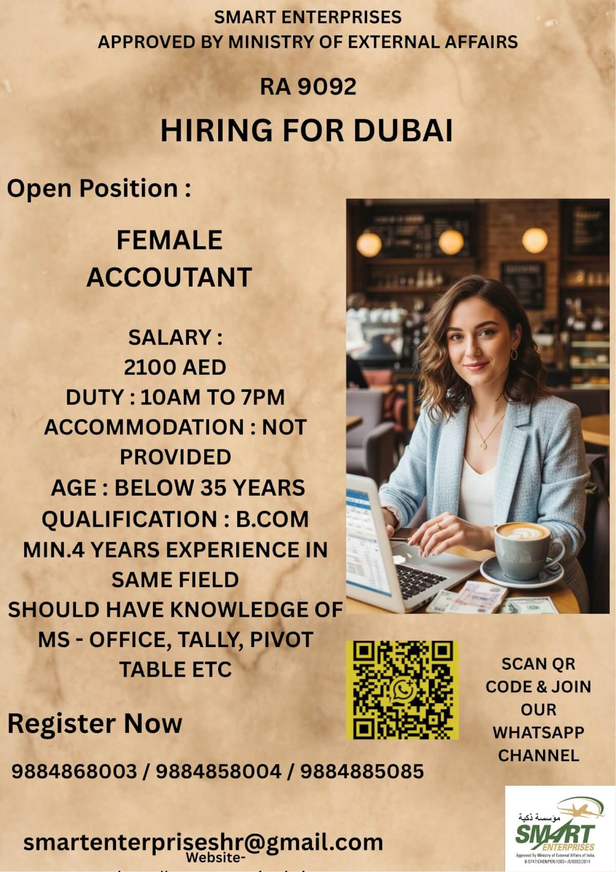 Female Accountant Job Vacancy in Dubai 2026 – Apply Now