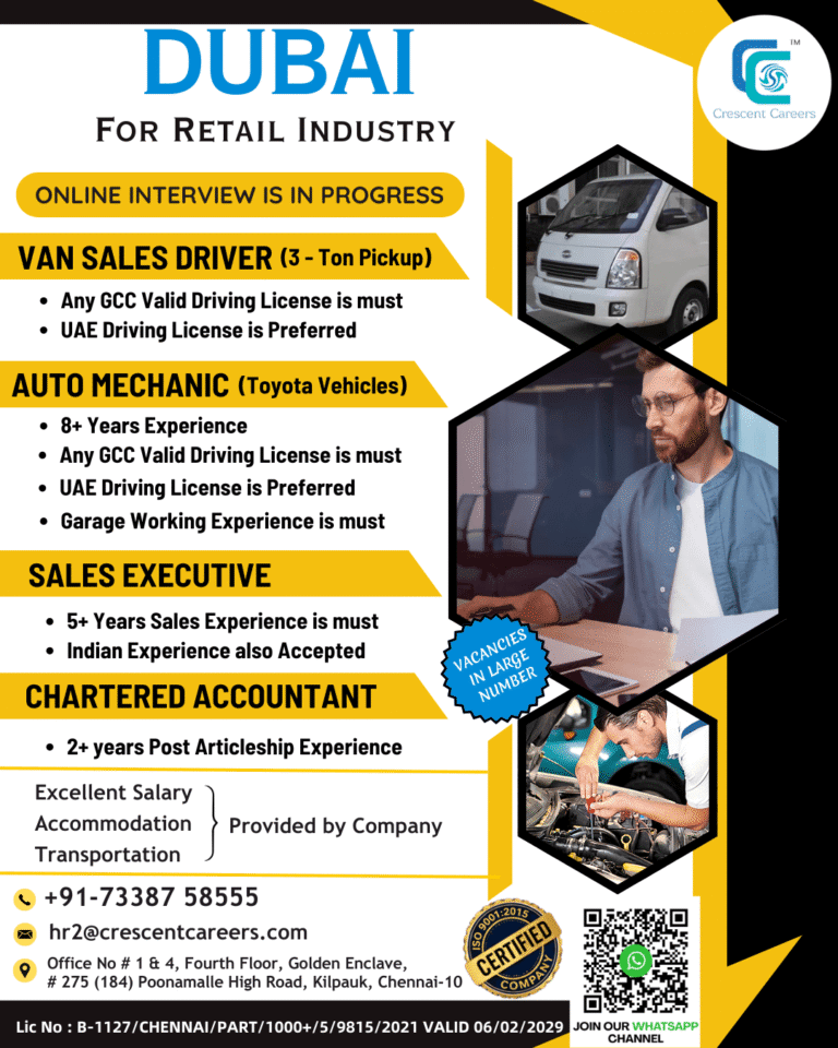 Dubai Retail Industry Jobs 2026 – Online Interview in Progress