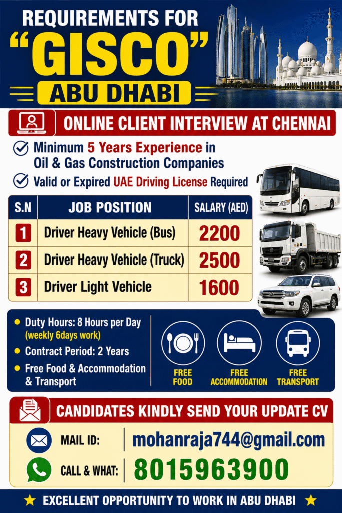 Urgently Required for Saudi Arabia – Immediate Departure | Engineering Jobs 2026 1 Urgently Required for Saudi Arabia – Immediate Departure | Engineering Jobs 2026