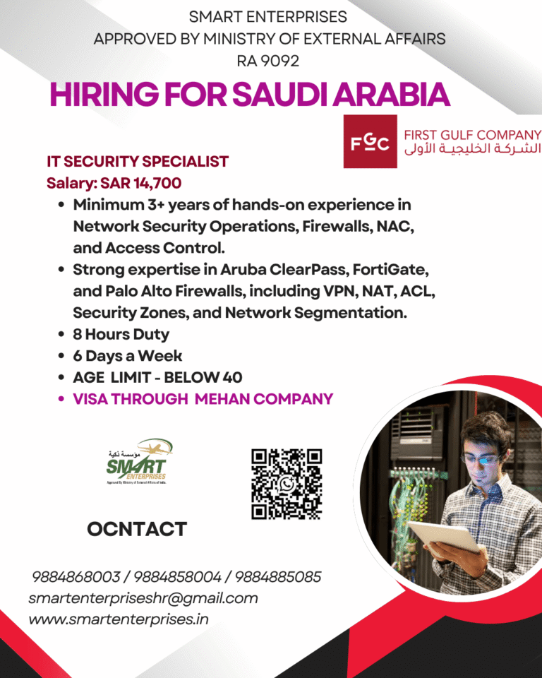 IT Security Specialist Jobs in Saudi Arabia 2026 – Apply Now for First Gulf Company