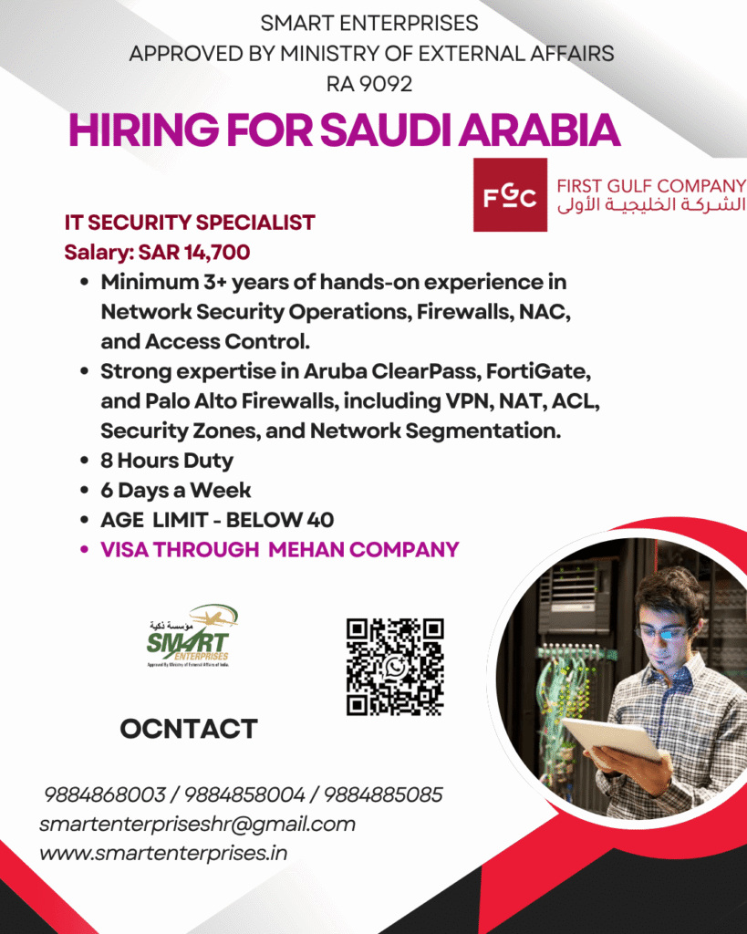 IT Security Specialist Jobs in Saudi Arabia 2026 – Apply Now for First Gulf Company 1 IT Security Specialist Jobs in Saudi Arabia 2026 – Apply Now for First Gulf Company