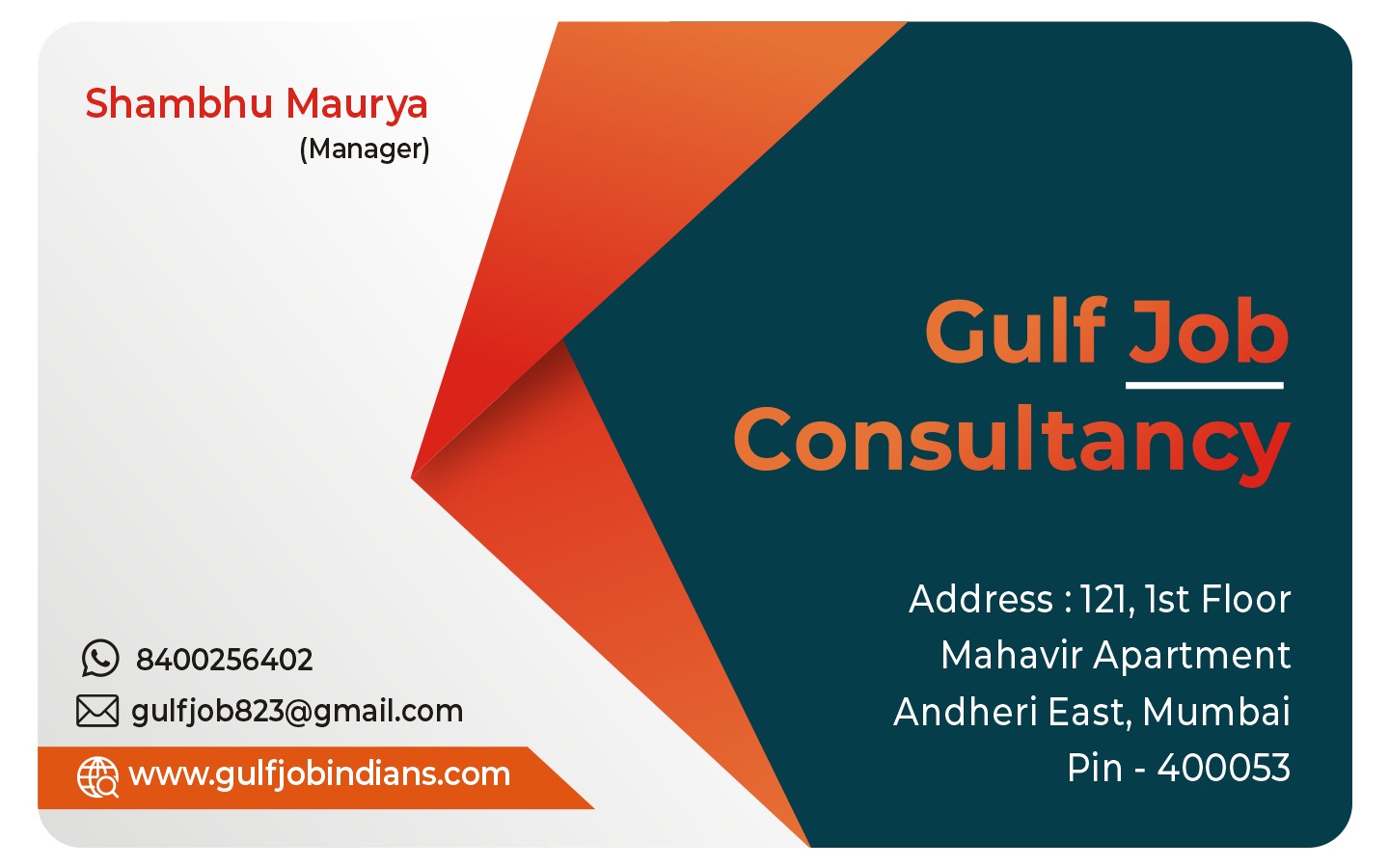 Gulf Job Consultancy Mumbai Recruitment 2026 – Overseas Job Opportunities Through Andheri East Office