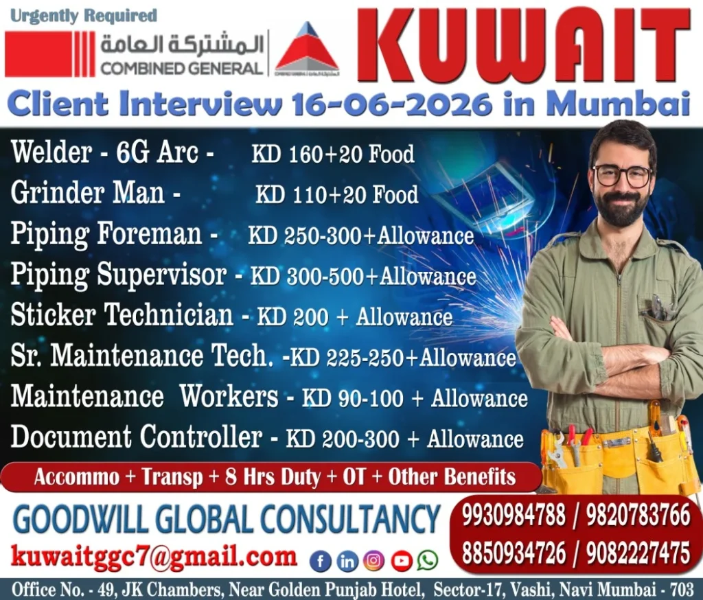Kuwait Combined General Company Recruitment 2026
