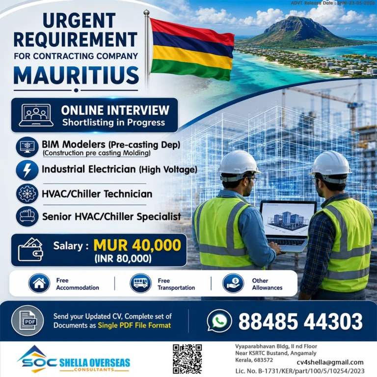 Mauritius Contracting Company Jobs 2026 – Online Interview