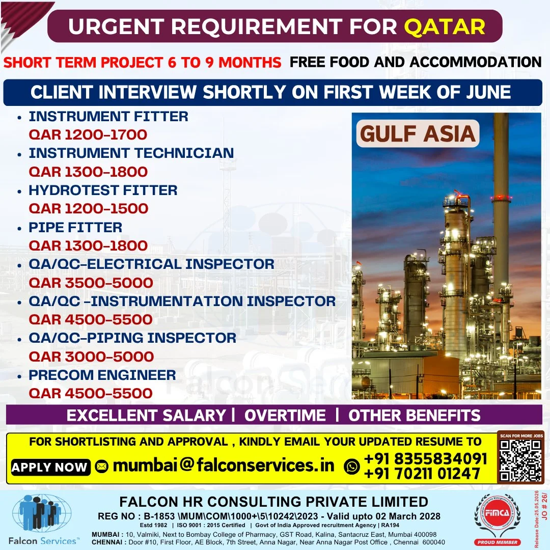 Qatar Oil & Gas Project Jobs 2026 – Apply for Short-Term Project Vacancies