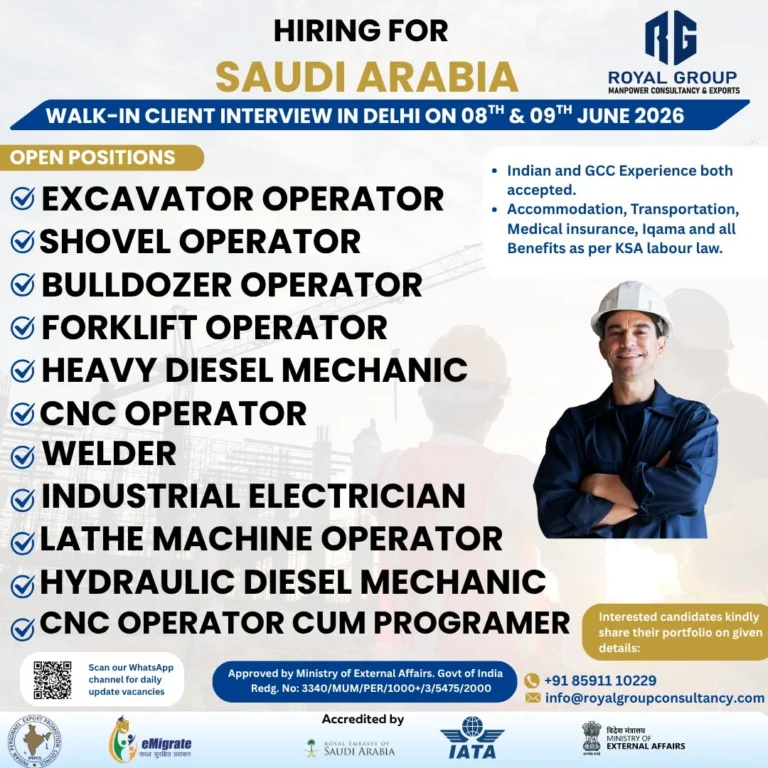 Saudi Arabia Heavy Equipment & Industrial Jobs 2026 