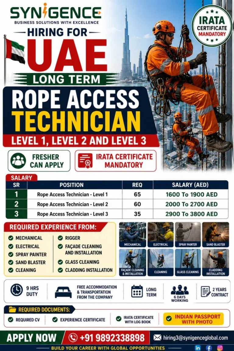 UAE Rope Access Technician Jobs 2026