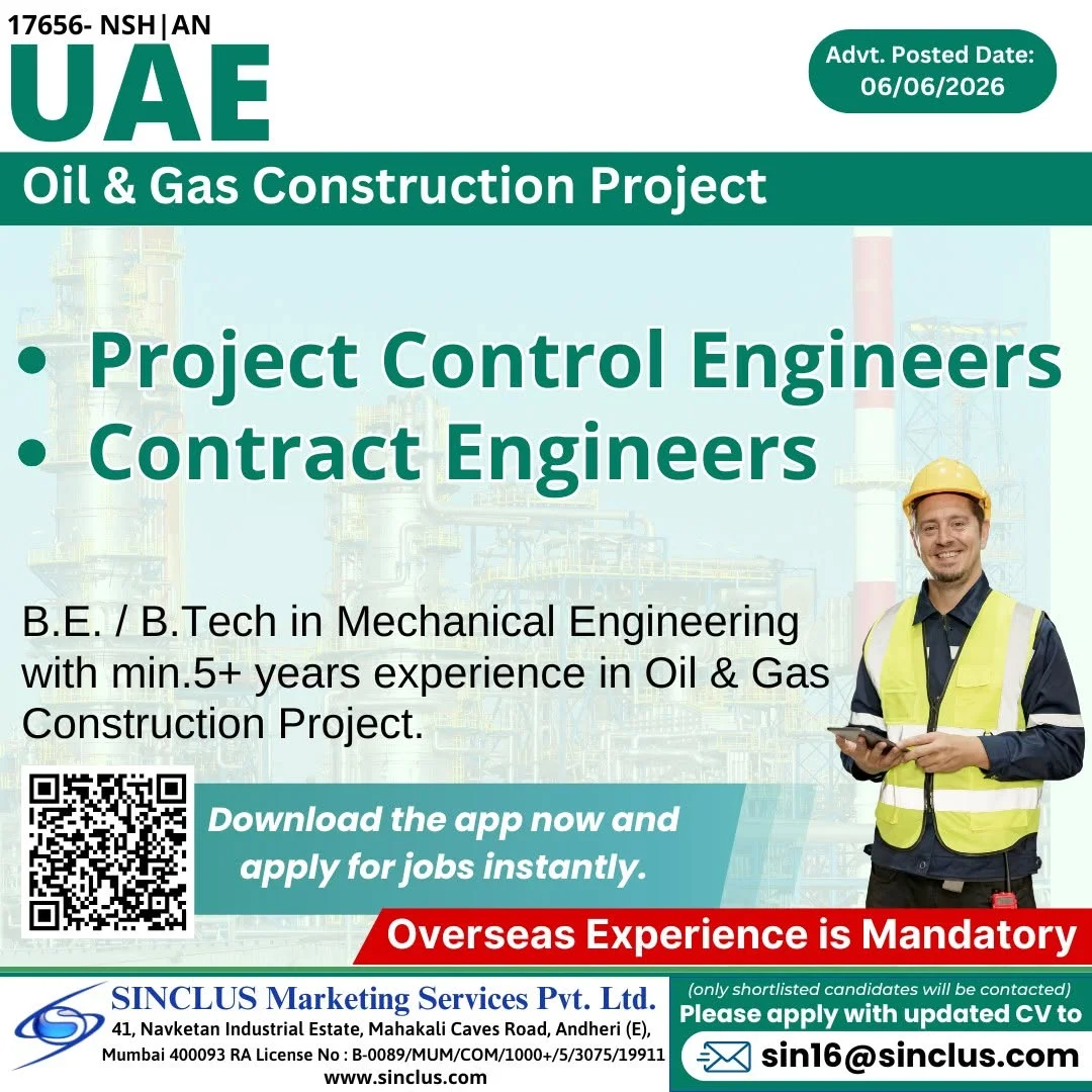 UAE Oil & Gas Construction Project Recruitment 2026