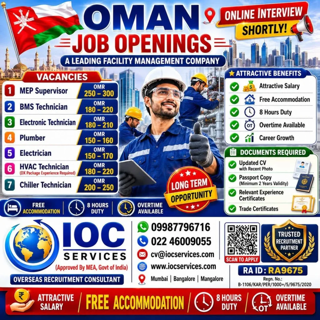 Oman Facility Management Jobs 2026 – Latest Gulf Job Vacancies