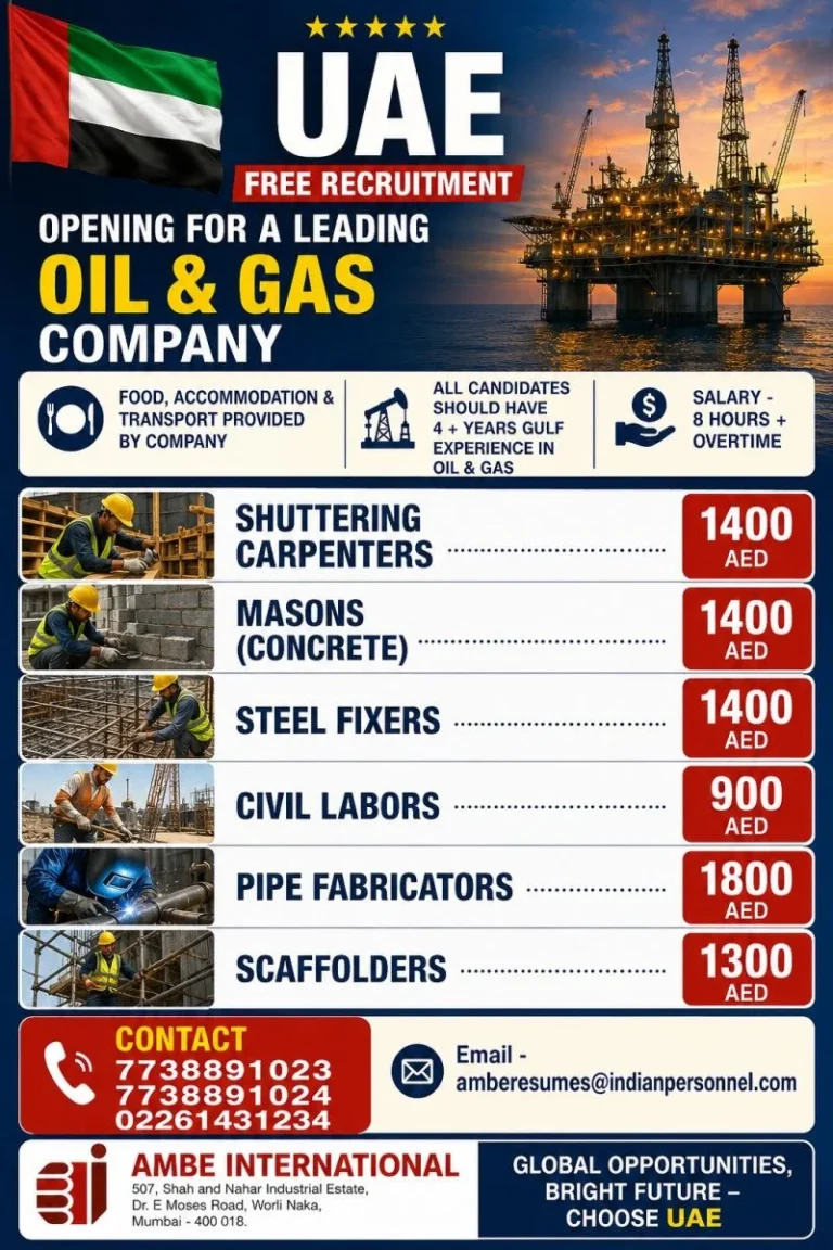 UAE Oil & Gas Company Jobs 2026 – Apply for Free Recruitment Vacancies