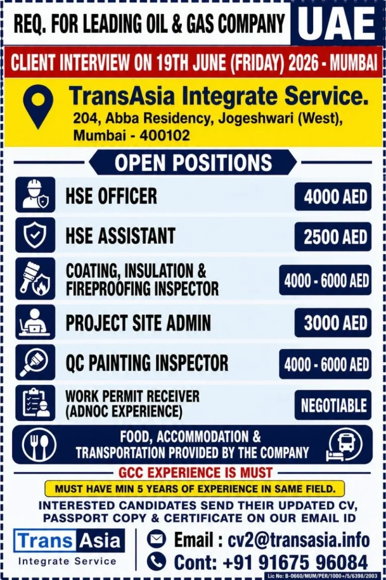UAE Oil & Gas Company Jobs 2026 – Excellent Career Opportunities