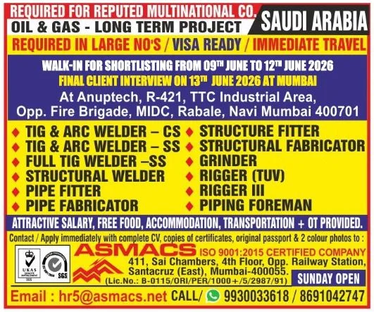 Saudi Arabia Oil & Gas Long-Term Project Recruitment 2026