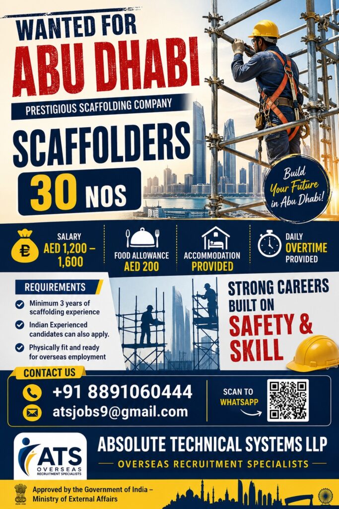 Abu Dhabi Scaffolder Jobs 2026 – Excellent Overseas Career Opportunity