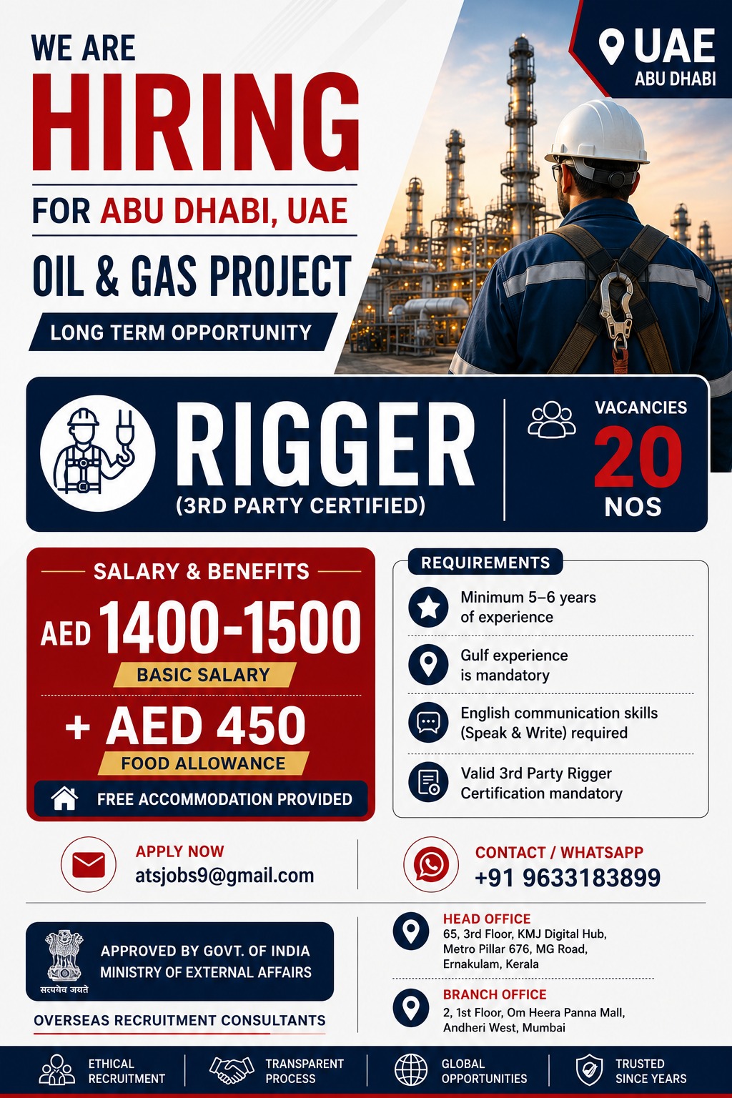 Abu Dhabi Oil & Gas Project Jobs 2026